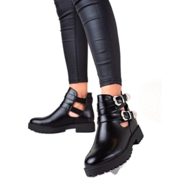 Bestelle Botas negras con hebillas negro Bestelle Botas negras con hebillas negro