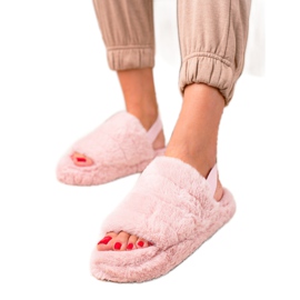 TRENDI Pantuflas rosas en una goma de borrar rosado