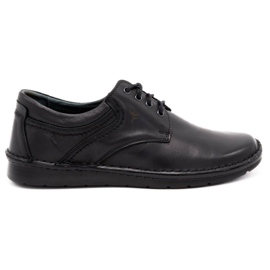 Olivier Zapato casual hombre piel 7095 grano negro