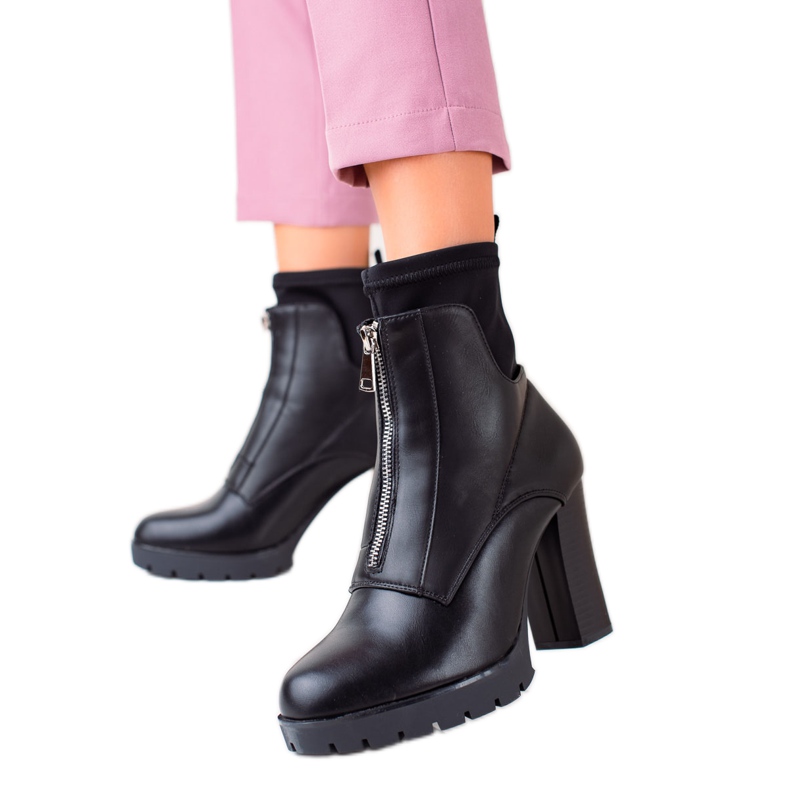 Bestelle Botas negras en tacones altos negro Bestelle Botas negras en tacones altos negro