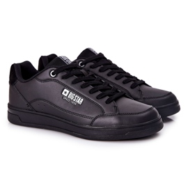 Memory Foam Big Star II174169 Zapatillas de cuero negras negro