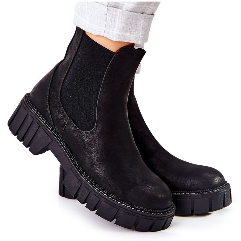 Botas Trabajadores Aislados Trappers Sergio Leone TR761 Negro Botas Trabajadores Aislados Trappers Sergio Leone TR761 Negro