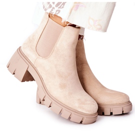 PS1 Botas cálidas en tacones altos Beige Madge