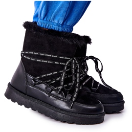 POTOCKI Botas de nieve aisladas con piel en la plataforma negro Salemi