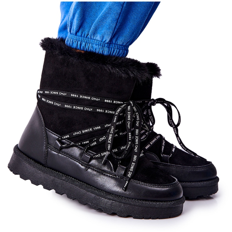 POTOCKI Botas de nieve aisladas con piel en la plataforma negro Salemi POTOCKI Botas de nieve aisladas con piel en la plataforma negro Salemi