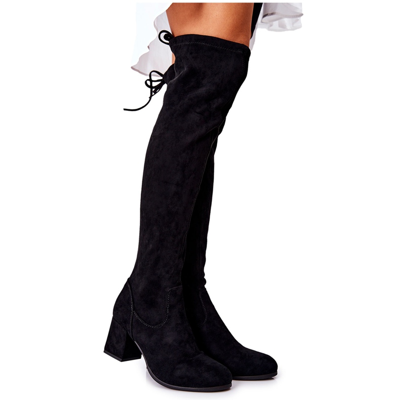 PE1 Botas con un talón vinculante Isene negro