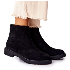 PH1 Botines Chelsea Laurette negros con tacón plano