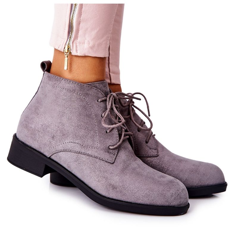 PH1 Botas Cálidas Malitea Gris Con Cremallera PH1 Botas Cálidas Malitea Gris Con Cremallera