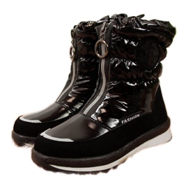 Botas de nieve impermeables Jr EVE323A negro blanco