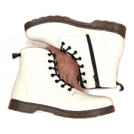 Botas insuladas lacadas Miss E Jr EVE251B blanco