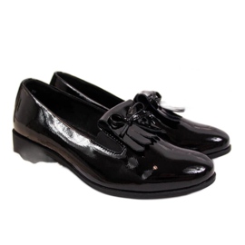 Zapatos lacados Filippo W PAW290 negro beige blanco