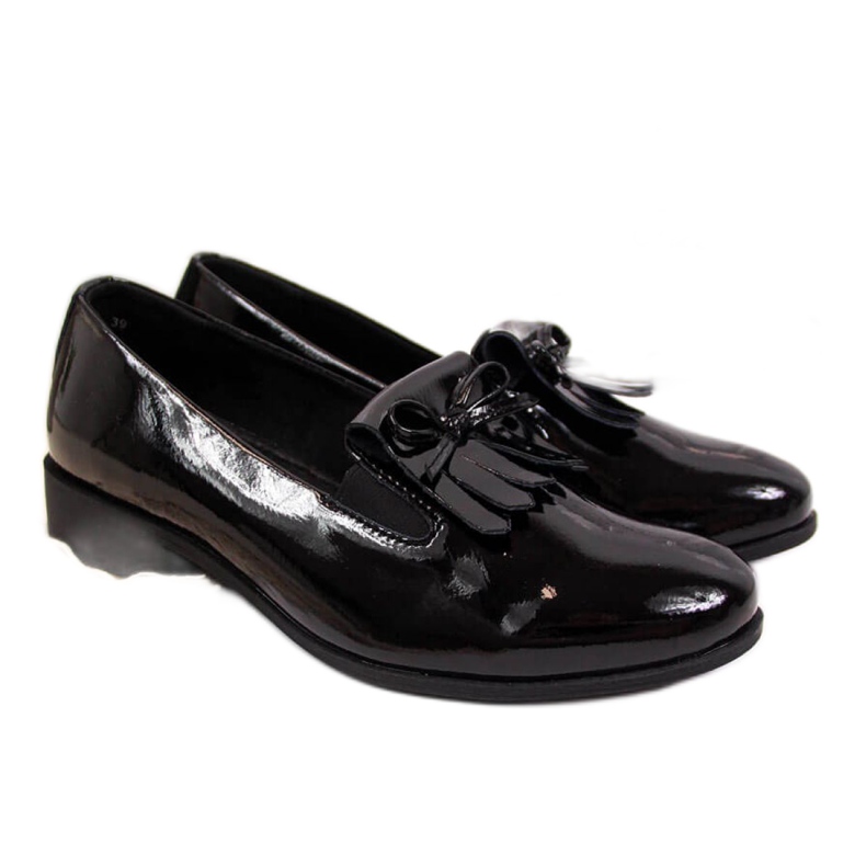 Zapatos lacados Filippo W PAW290 negro beige blanco