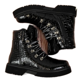 Bota charol Jr EVE320A negro
