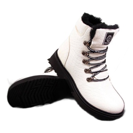 Bota charol Jr EVE320B blanco