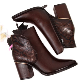 Botas aislantes piel de serpiente Potocki W WOL31B marrón