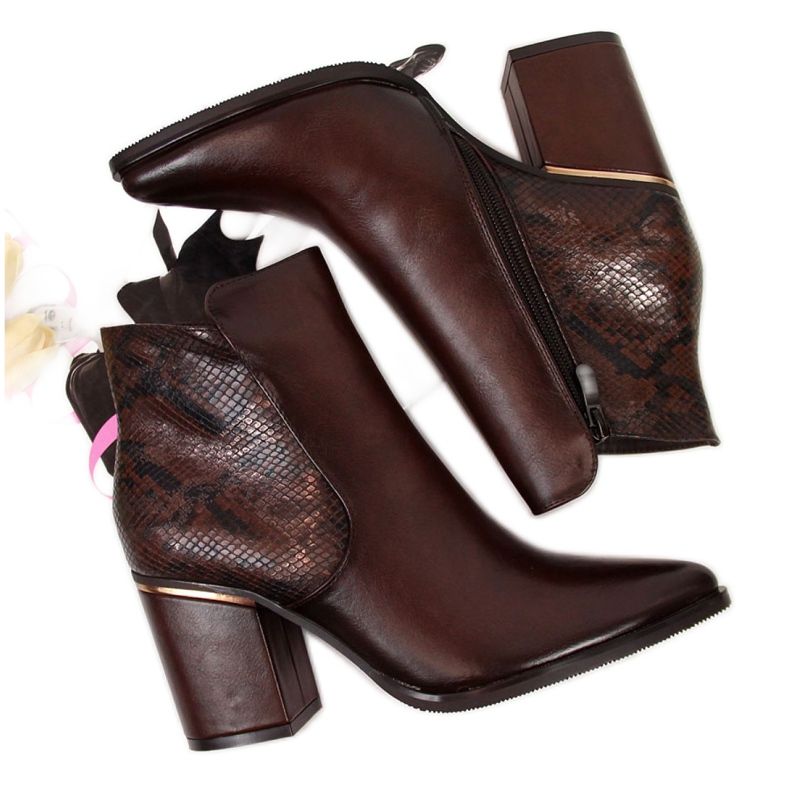 Botas aislantes piel de serpiente Potocki W WOL31B marrón