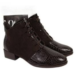 Botas de piel de serpiente Potocki W WOL33B marrón