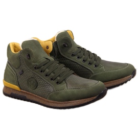 Zapatos de piel con aislamiento Rieker M R498 khaki verde