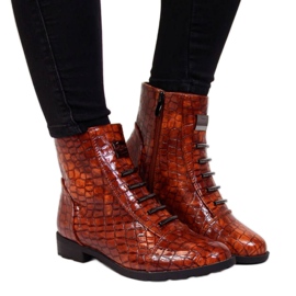 Botas con decoración de piel de serpiente Filippo W PAW288B marrón