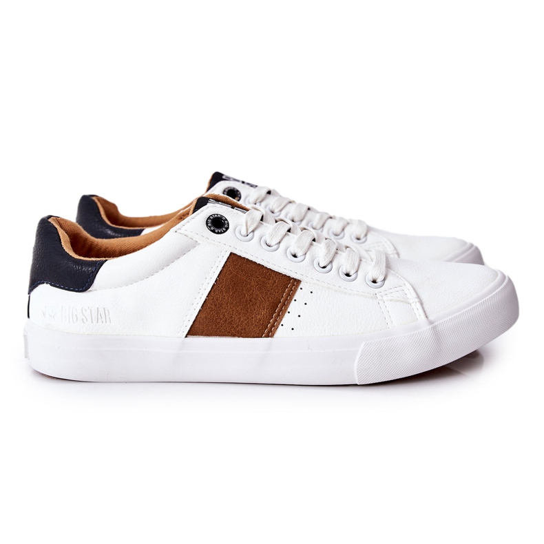 Zapatillas de Piel Big Star II174037 Blanco-Beige marrón