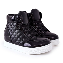 PH1 Zapatillas negras Lizzie para niños negro