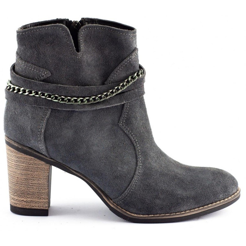 Olivier Botas aisladas para mujeres con cadena gris Olivier Botas aisladas para mujeres con cadena gris