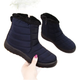 Botas de nieve impermeables con cremallera News W EVE181B azul marino
