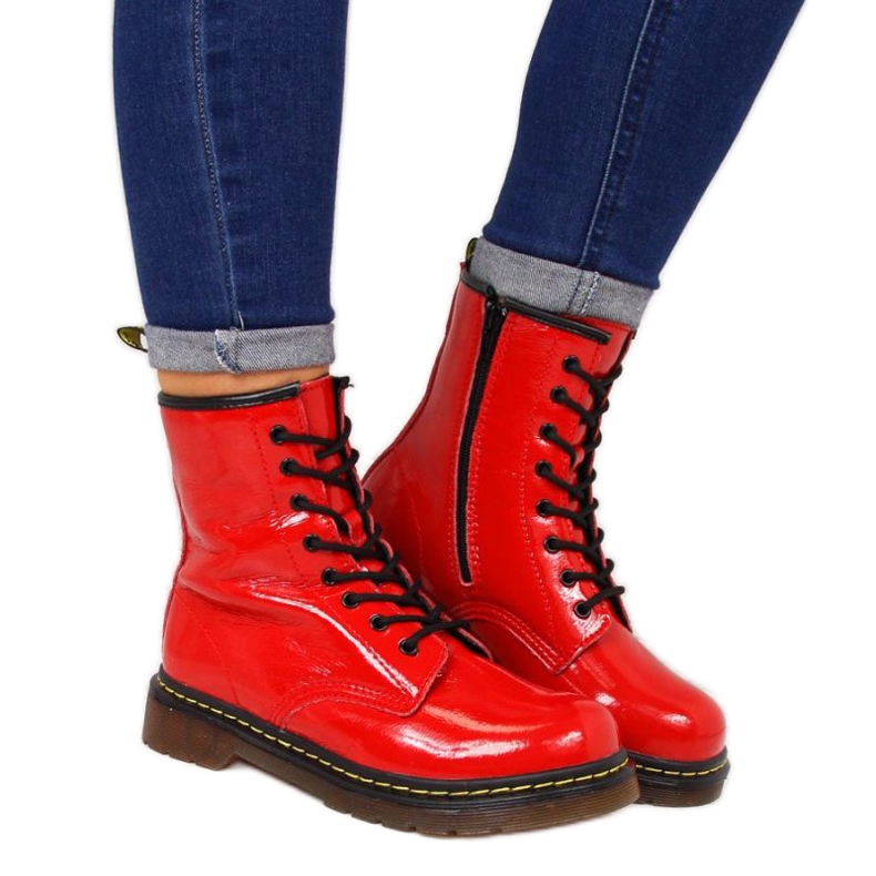 Botas cálidas de piel con cordones Filippo W PAW77D rojo