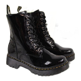 Botas de piel lacada negra Filippo W PAW80B negro