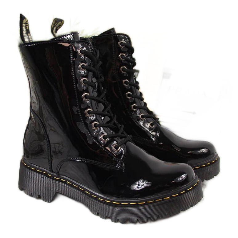 Botas de piel lacada negra Filippo W PAW80B negro