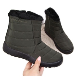 News Botas de nieve impermeables con cremallera Novedades W EVE181D khaki negro caqui