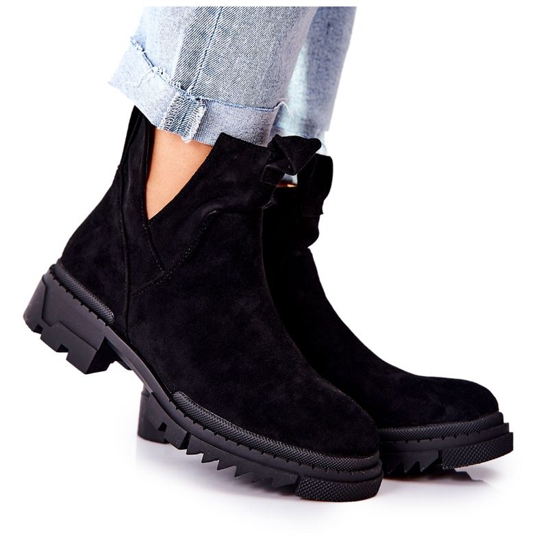 POTOCKI Botas Corano negras con cremallera recortada negro POTOCKI Botas Corano negras con cremallera recortada negro