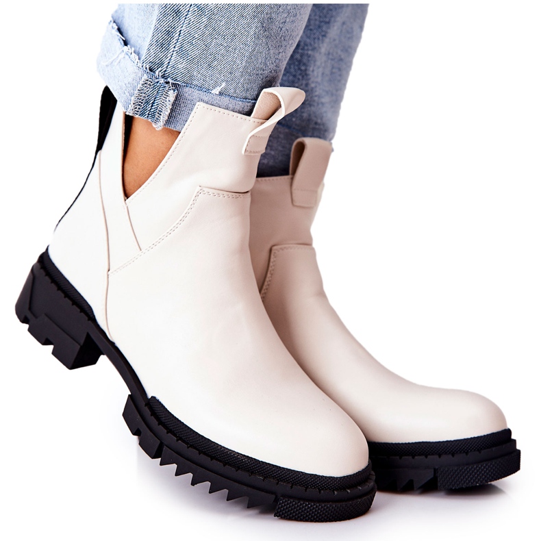 POTOCKI Botas Corano Blancas Con Cremallera blanco