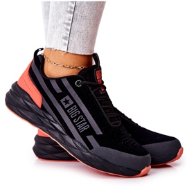 Zapatos Deportivos De Piel Big Star II274460 Negro rojo