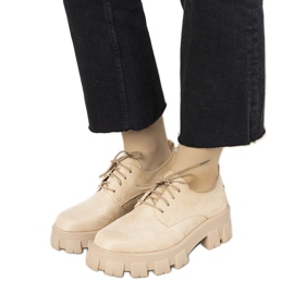 Zapatos beige con suela gruesa Melisande