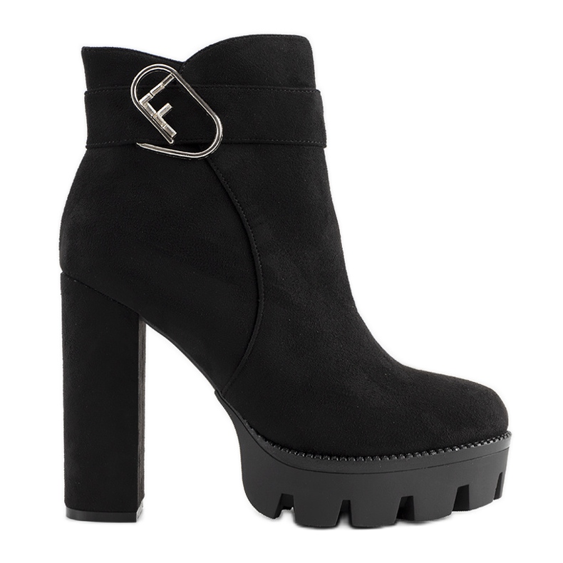 Botines negros en el poste Coralie