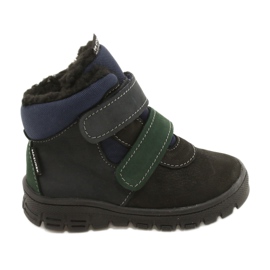 Botas de niños con una membrana impermeable Mazurek 1360 Black and Navy Blue negro