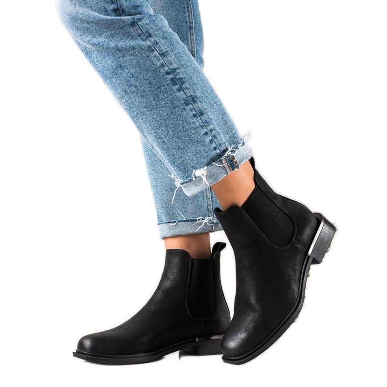 Elegantes botas Chelsea de Sergio Leone negro
