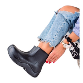 TRENDI Chanclos en la plataforma de moda negro TRENDI Chanclos en la plataforma de moda negro