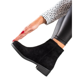 Mannika Botas de gamuza clásicas negro Mannika Botas de gamuza clásicas negro