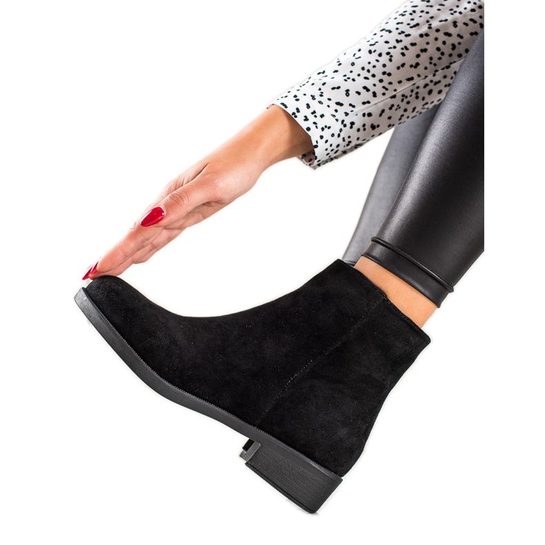 Mannika Botas de gamuza clásicas negro