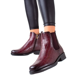 Botas de moda en la cremallera VINCEZA. rojo multicolor