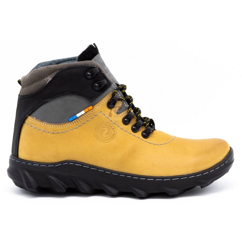 Olivier Botas de piel de invierno para hombre 150GT amarillo