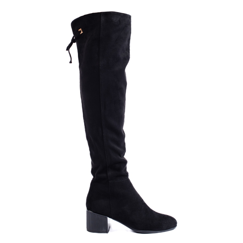 Goodin Botas elegantes con tacón decorativo. negro