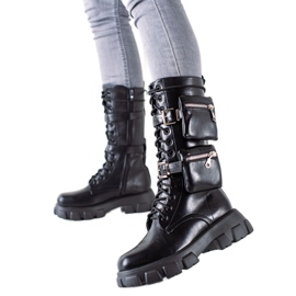 TRENDI Trabajadores de la moda con bolsillos negro TRENDI Trabajadores de la moda con bolsillos negro