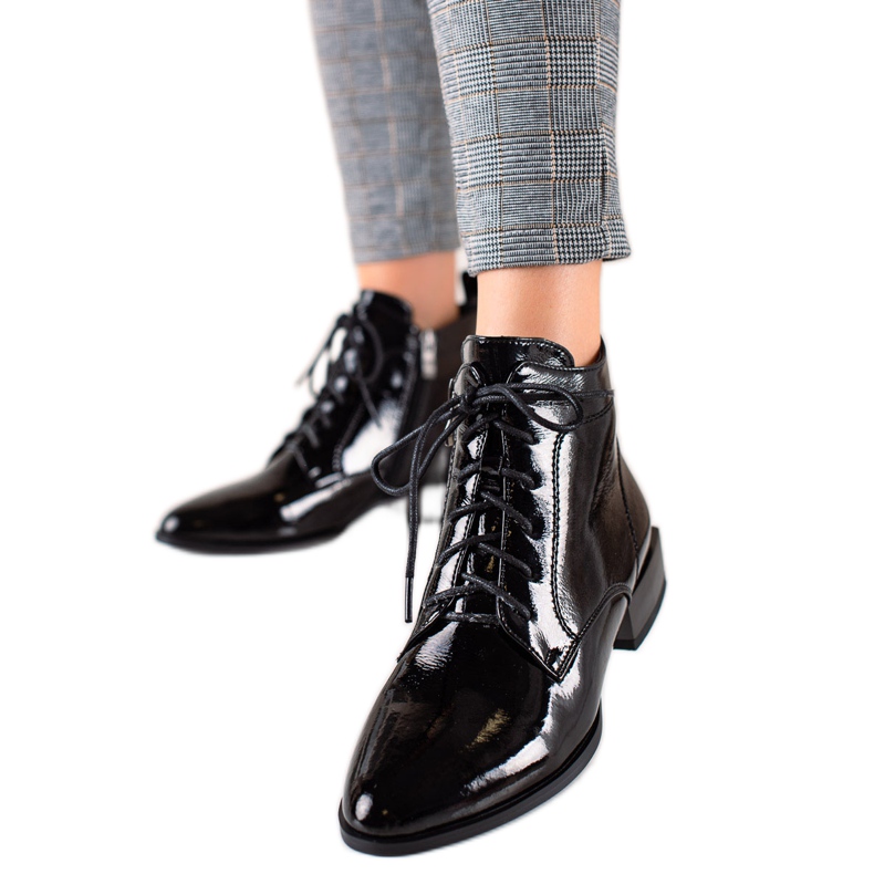 ARTIKER Botas de cuero elegantes negro
