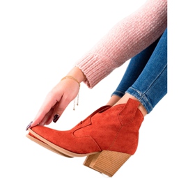Lucky Shoes Botas vaqueras de ante rojas rojo