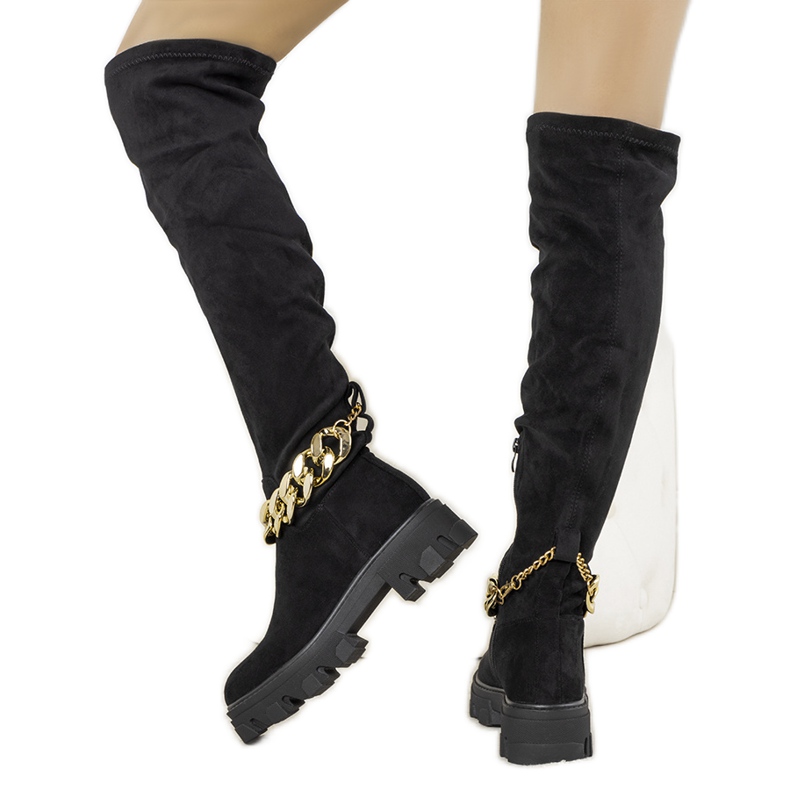 BM Botas negras con suela alta Charette negro