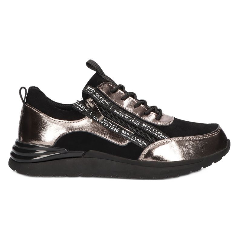 Filippo DP3149/21 BK GN Deportivas de piel, níquel oscuro negro