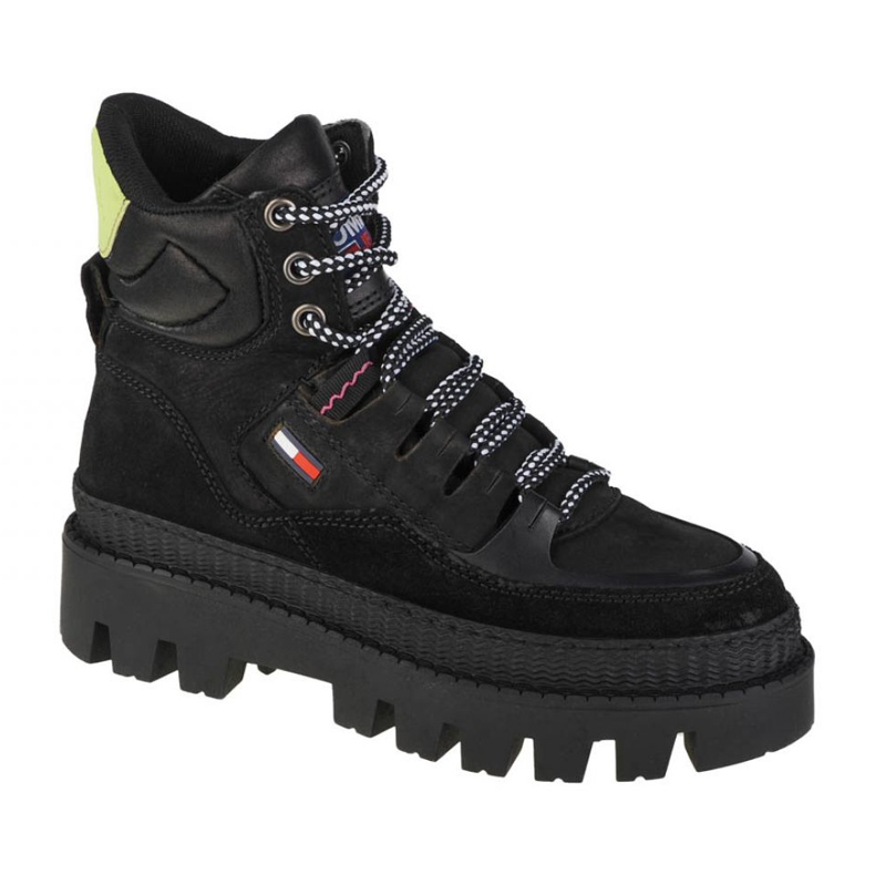Bota híbrida Tommy Hilfiger Jeans W EN0EN01596-BDS negro